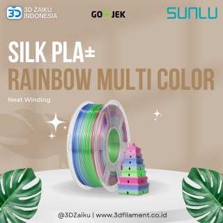 SUNLU 3D Printer Filament Silk PLA+ Rainbow Multi Color Neat Winding